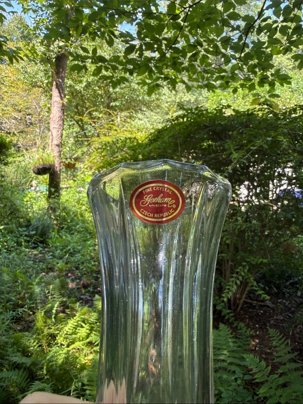 Gorham Clear Lady Anne 8 inch Crystal Cut-Glass Bud Vase